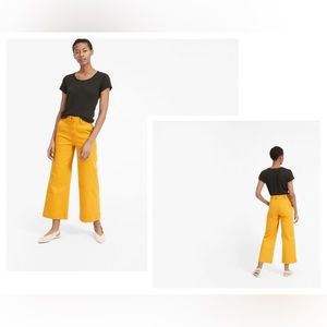 EVERLANE Wide Leg Crop Pant Jeans in Golden Yellow